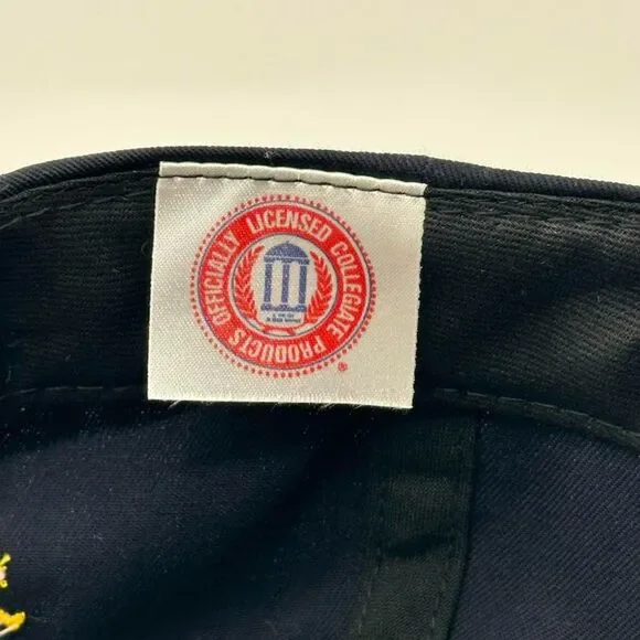 Vtg NWT Wolverines Hat Football U of Michigan Black Yellow Adj Snap Back Cap NEW - Picture 4 of 8